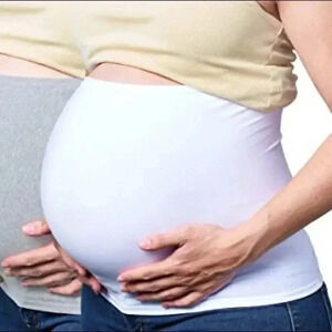 Maddie Moo Maternity White Belly Band Support Belt M